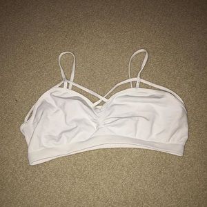 White strappy bralette